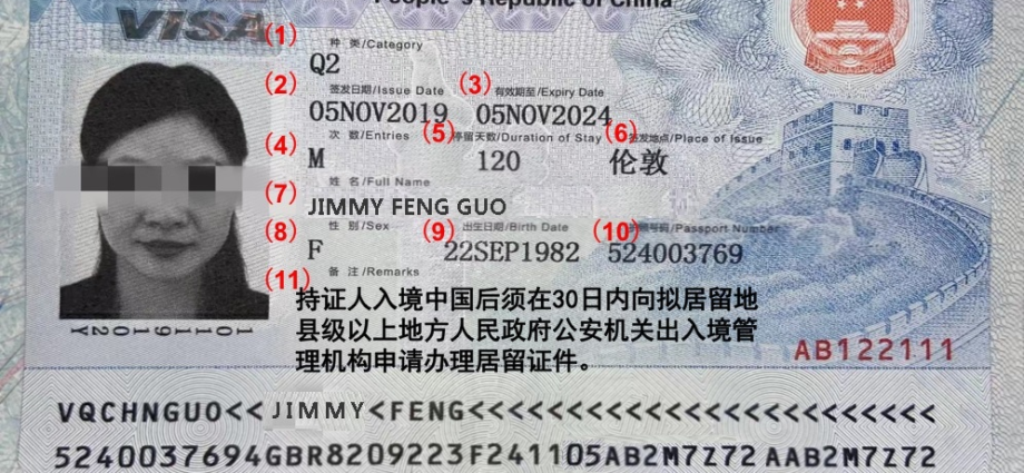 How to Read a Chinese Visa